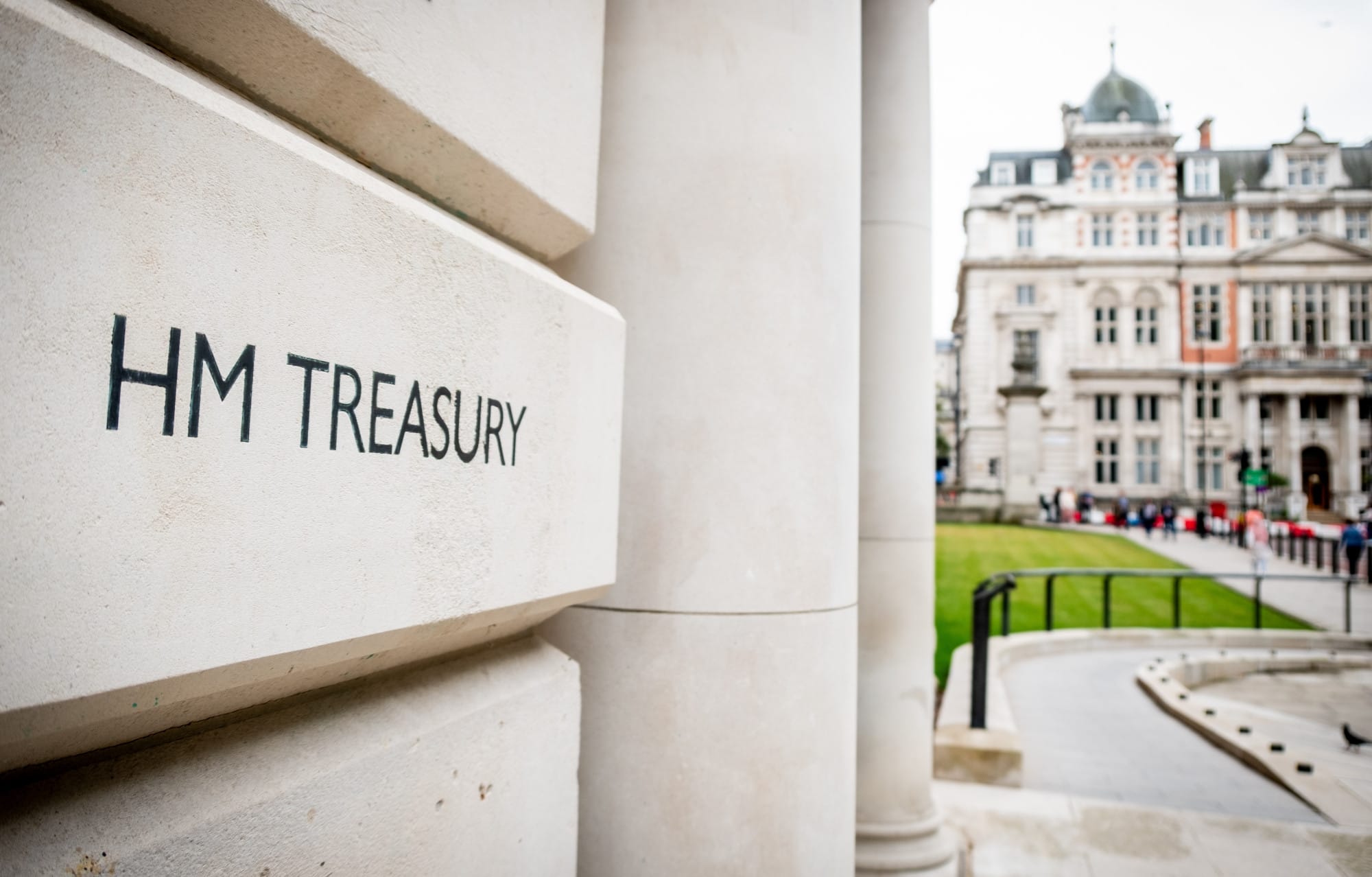 Autumn Statement 2023: This image shows the entrance to HM Treasury in Whitehall