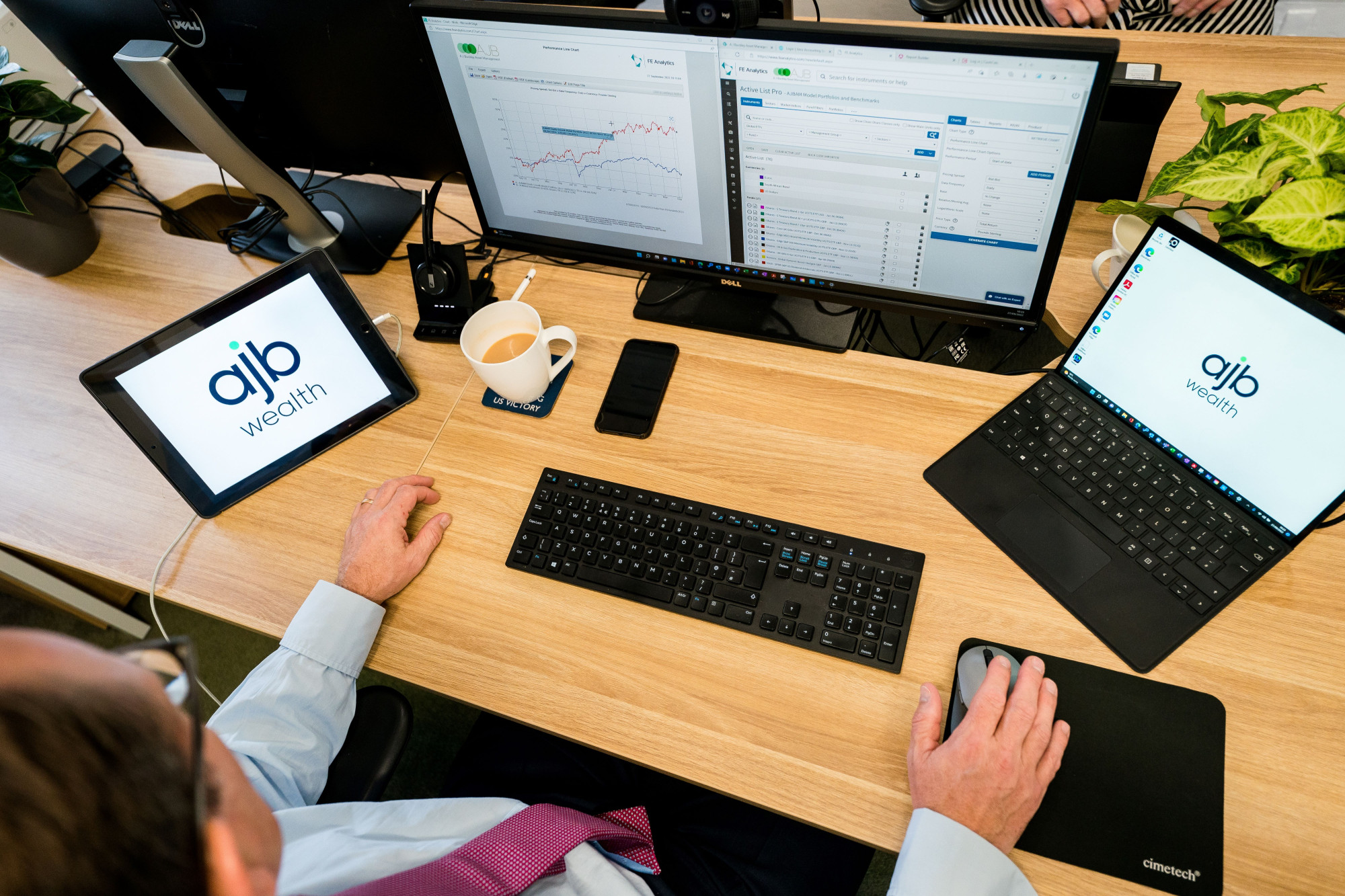 Successful investing in volatile markets: Paul Willans of AJB Wealth at his desk